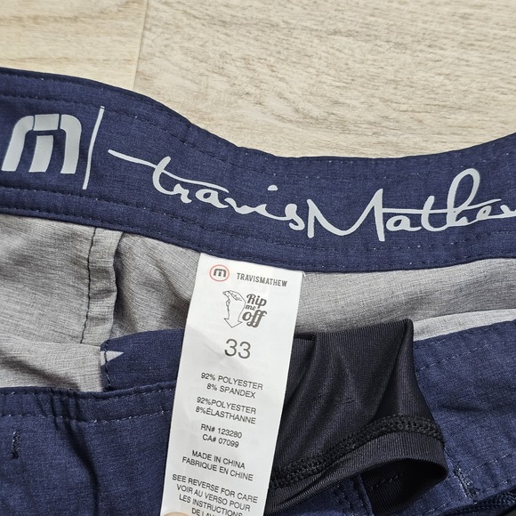 Travis Mathew Board Shorts Mens 33 USA  American Flag Pockets Colorblock Pocket - Picture 5 of 10